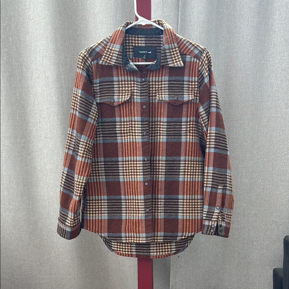 Toad & Co Plaid Button-Up Shirt Jacket